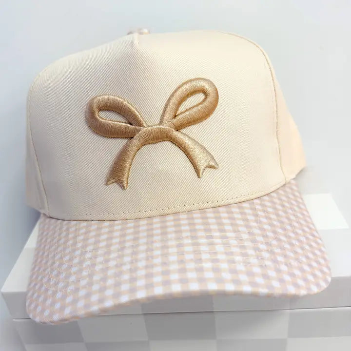 Gingham Bow Hat