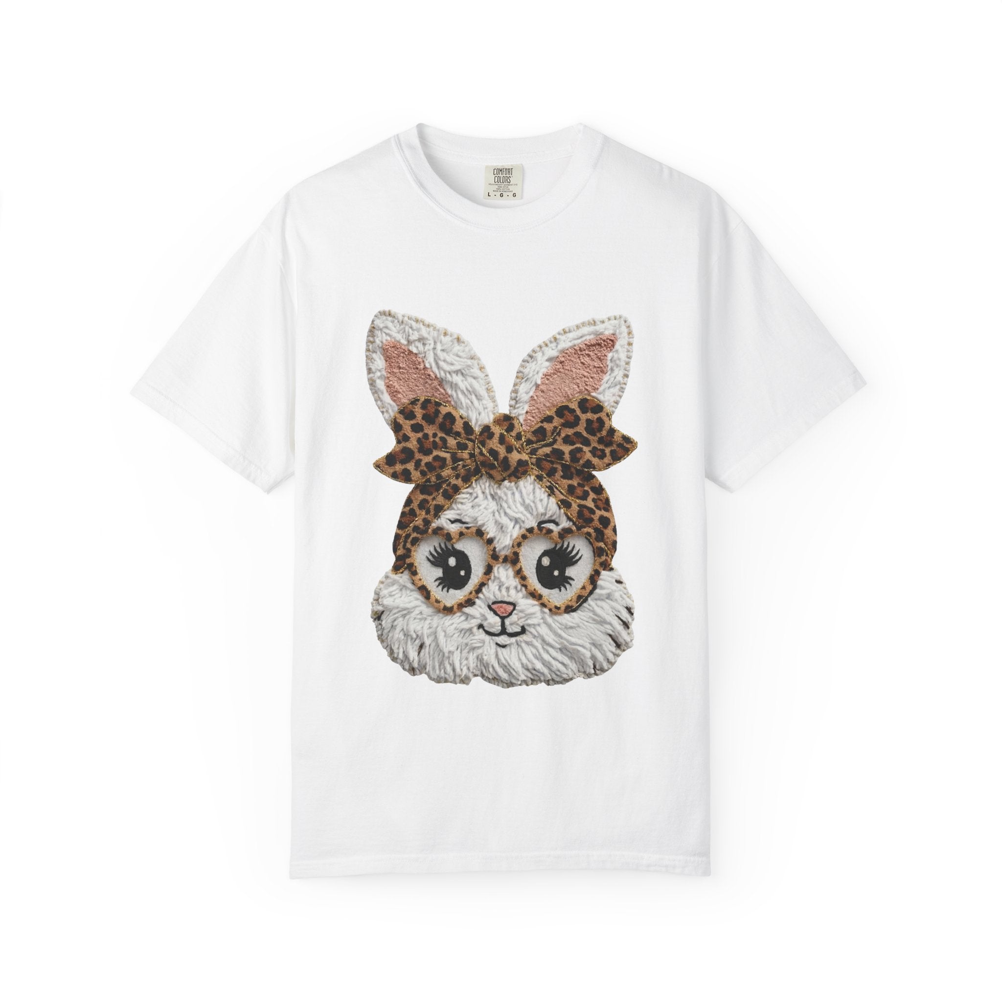 Bunny with Leopard Bandana Graphic Tee