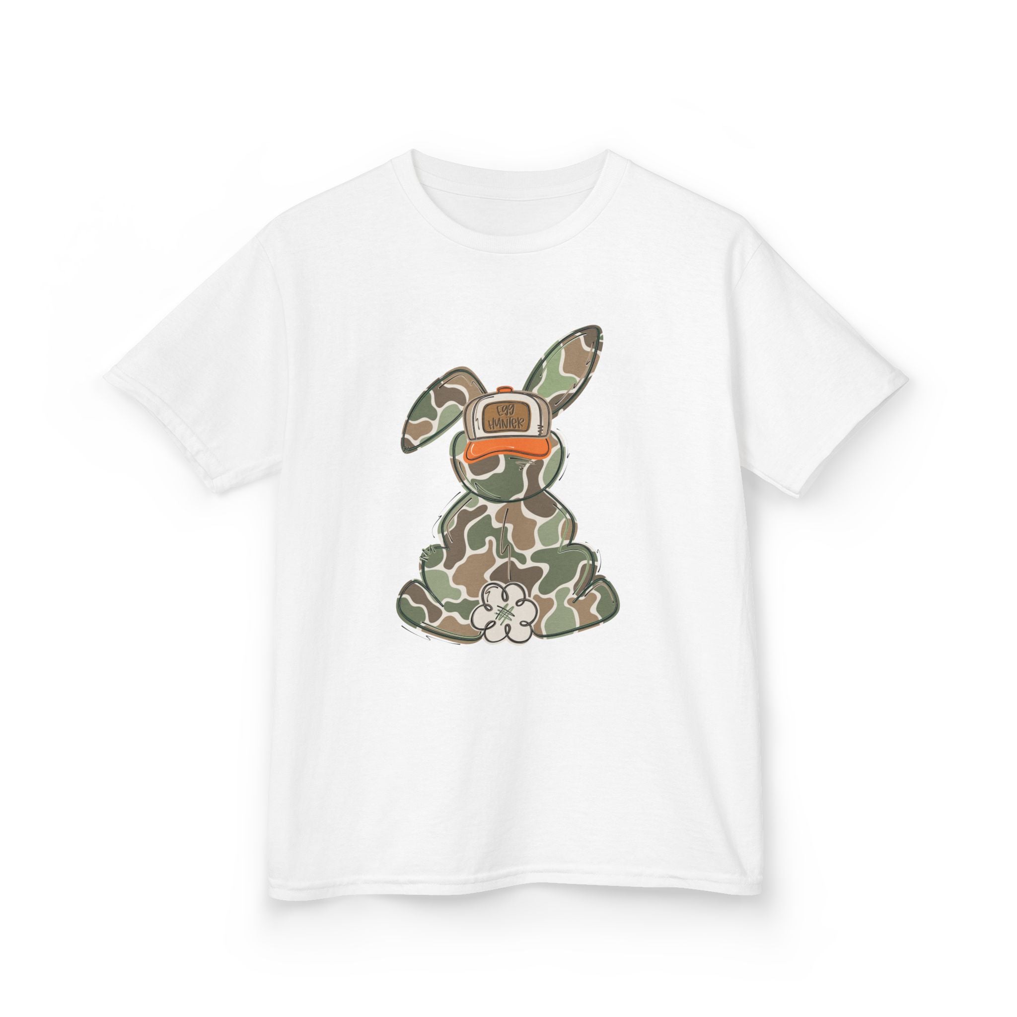 Camo Bunny Graphic Kids T-Shirt