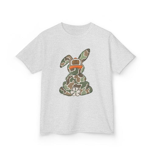 Camo Bunny Graphic Kids T-Shirt