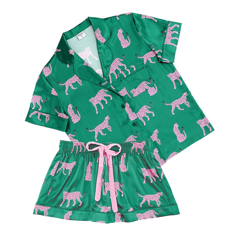PJ short Set with Velvet Tie